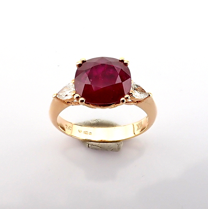 Natural Diamond 18K Rose/Pink Gold Ring