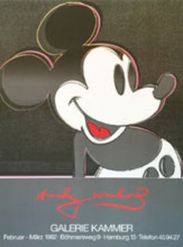 Andy Warhol 'Mickey Mouse' 1982 Ehibition Poster (Reproduction)