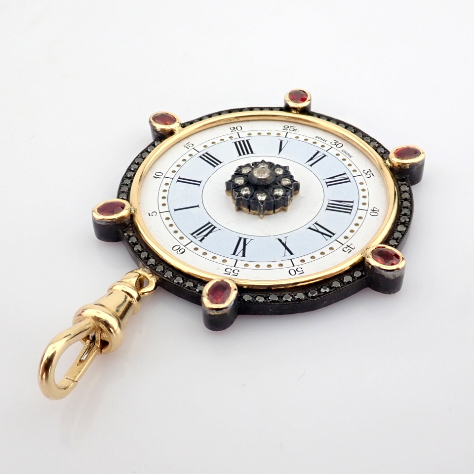 Natural Diamond 14K Yellow Gold Pendant