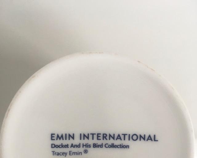 Tracey Emin (b 1963) ‘Docket and his Bird Collection’ Porcelain Coffee Mug, Emin International, 2008
