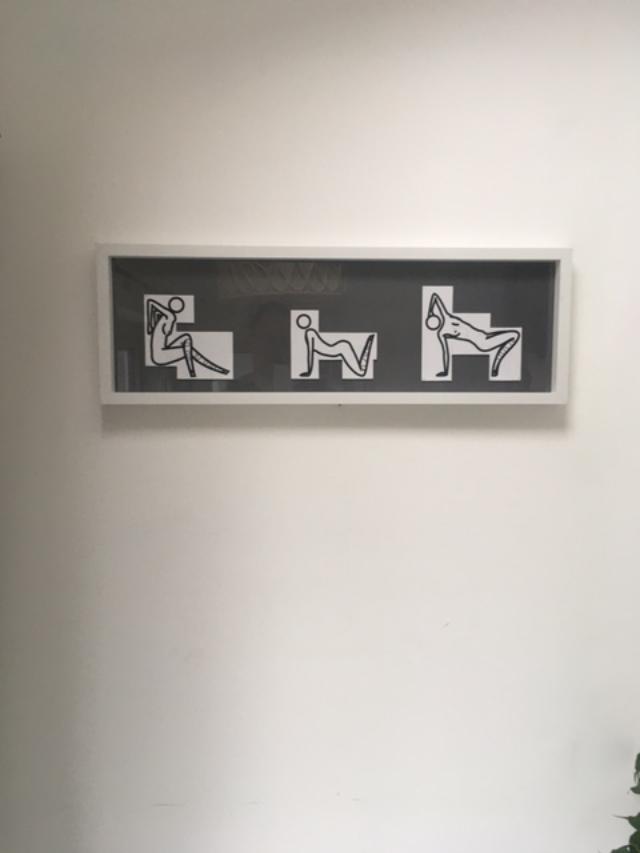 Julian Opie (1958-) ‘This Is Shahnoza’ In 3 Parts, Wooden Maquettes, Framed, 2008