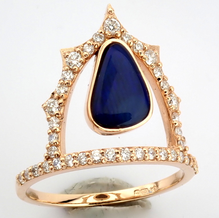 Natural Diamond 18K Rose/Pink Gold Ring