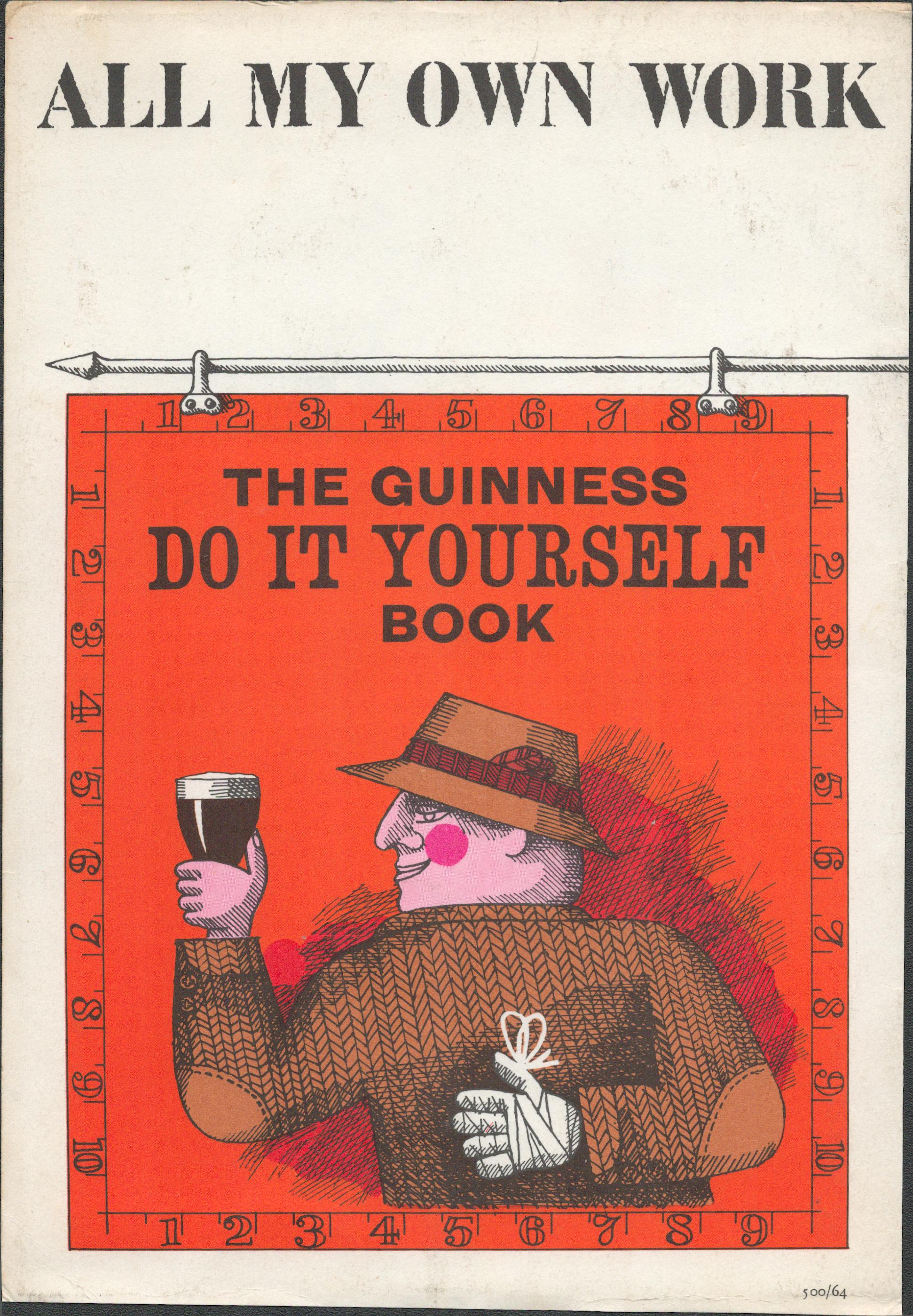 Double Sided Guinness Illustration Page 1964 "Diy All My Own Work"A Genuine Double Sided