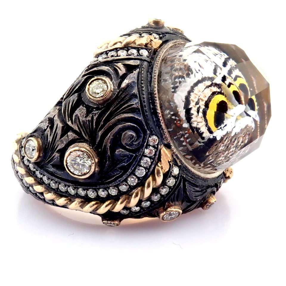 Natural Diamond 18K Rose/Pink Gold Ring