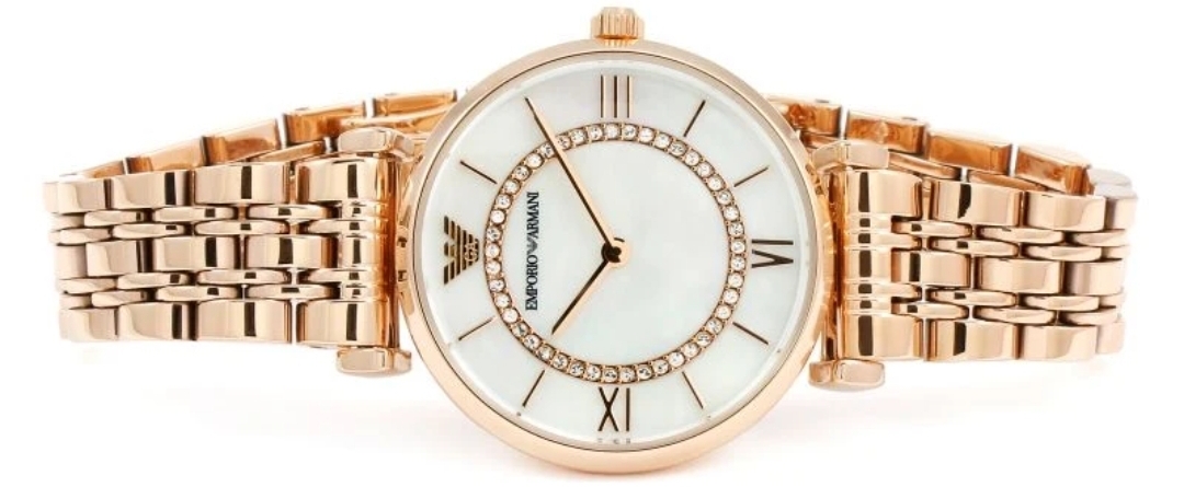 Emporio Armani AR1909 Ladies Gianni - T Bar Rose Gold quartz Designer Watch