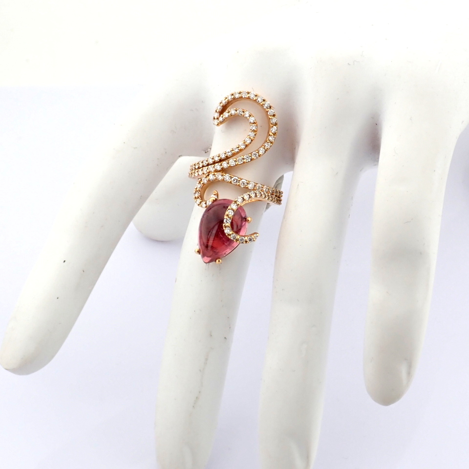 Natural Diamond 18K Rose/Pink Gold Ring