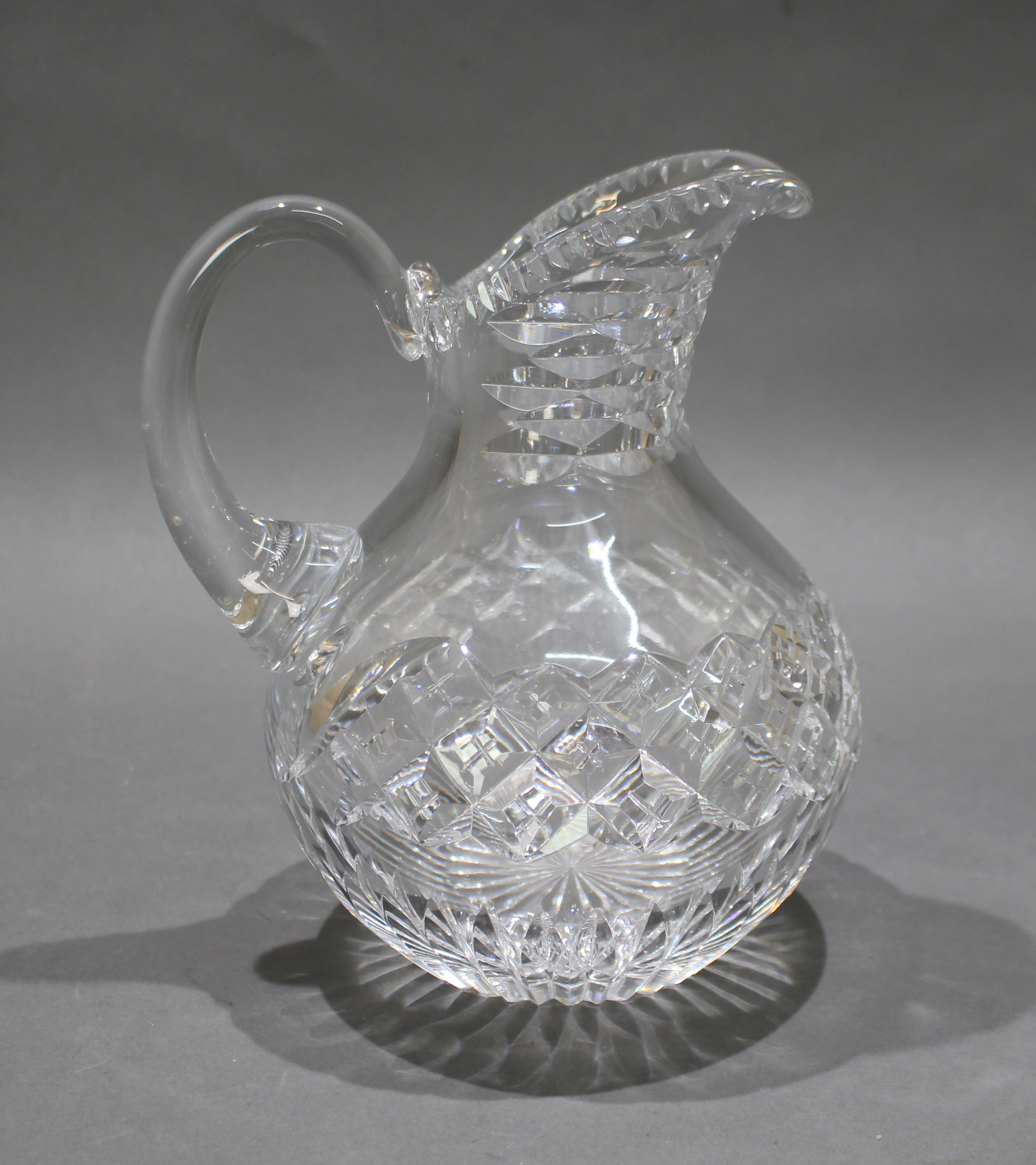 English Cut Glass Crystal Water Jug