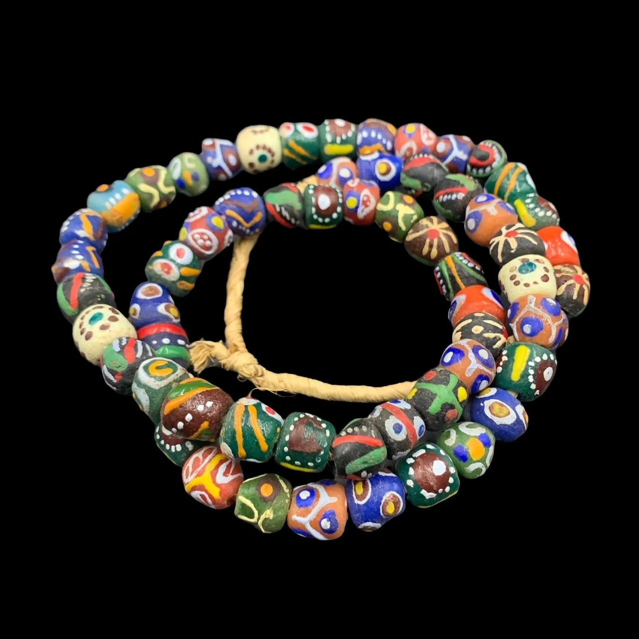 Genuine African Multi Colour Glass Beads, African Glass Beads, GR-QY-25