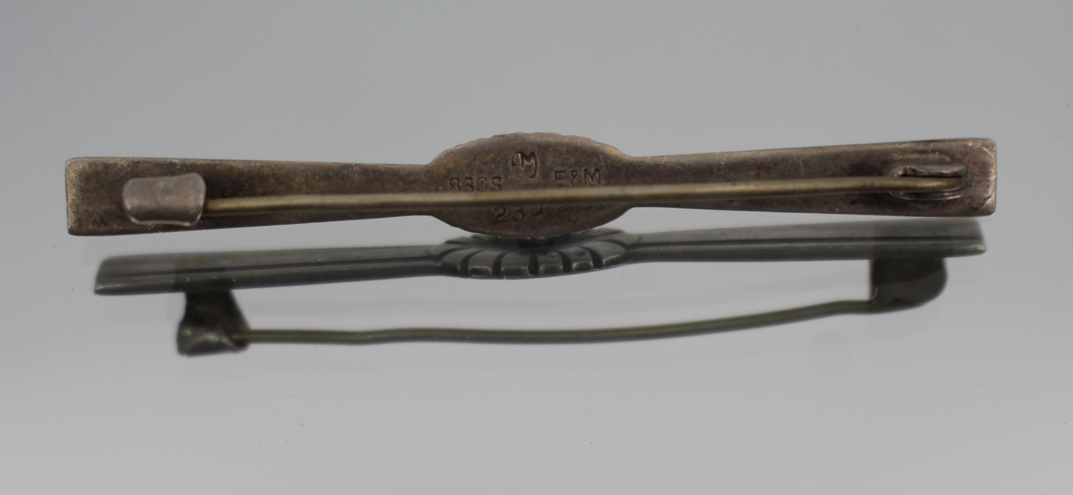 Vintage Scandinavian 830 Silver Brooch – E&M Mark, c.1950s
