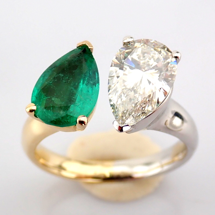 Pear Cut Lab-Grown Diamond Ring - 3.17 Total Carat (IGI Certified)