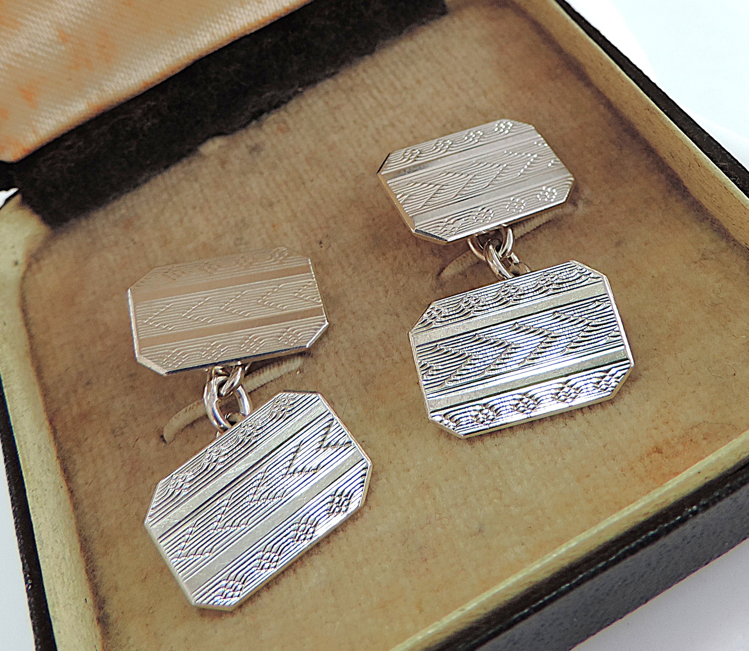 Vintage Sterling Silver Cufflinks Birmingham Hallmark 1952