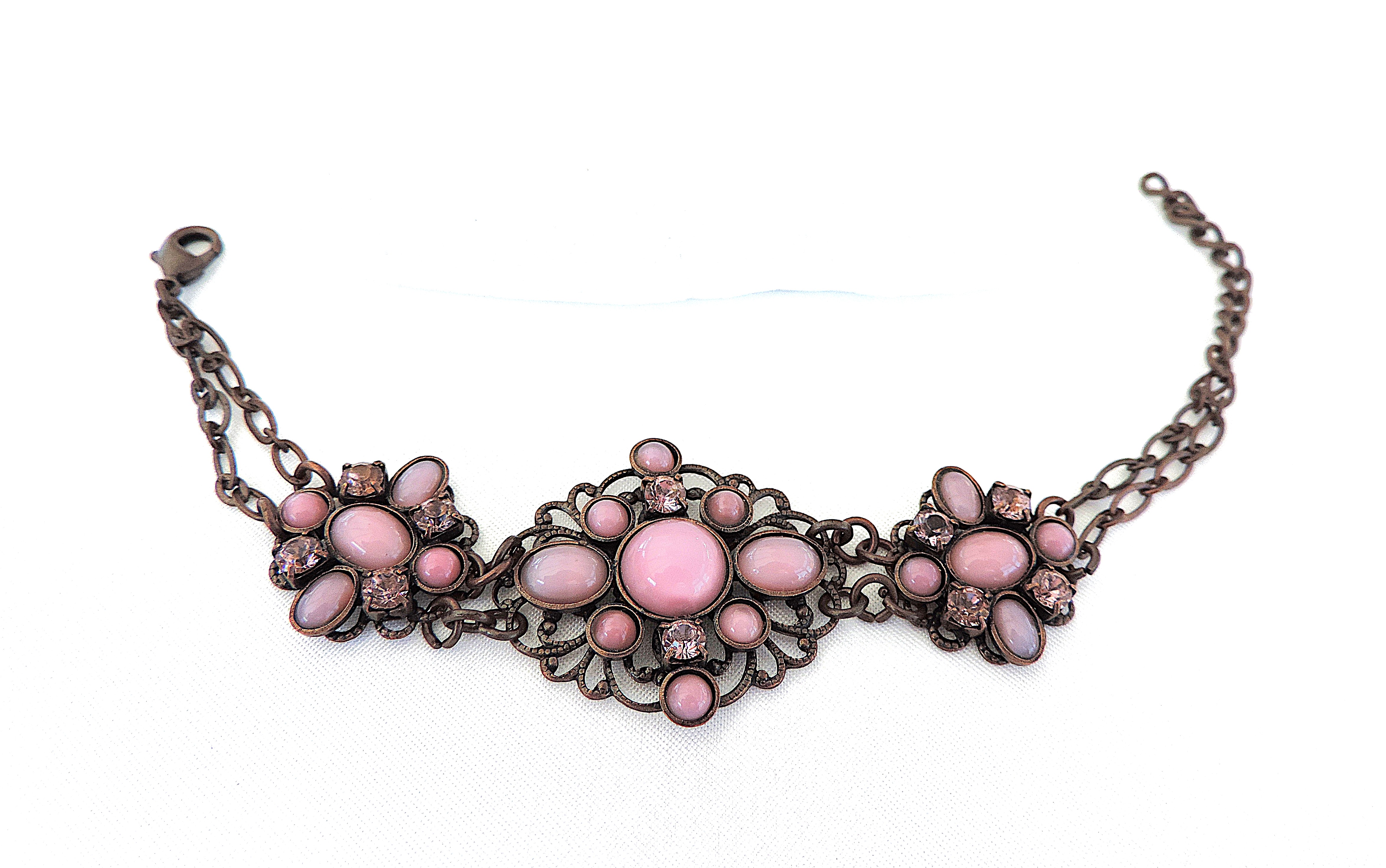 Vintage Rococo Style Italian BAIXA Gemstone Bracelet
