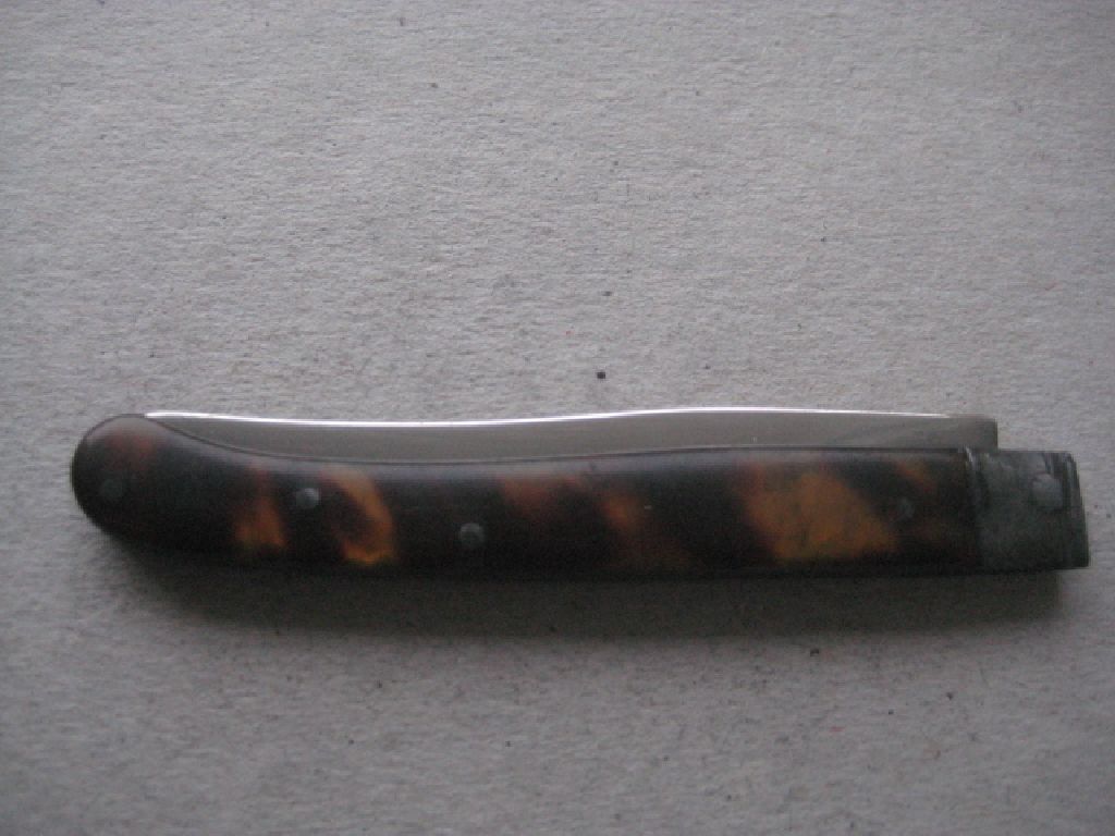 Rare George III Scimitar Silver Bladed Folding Fruit Knife
