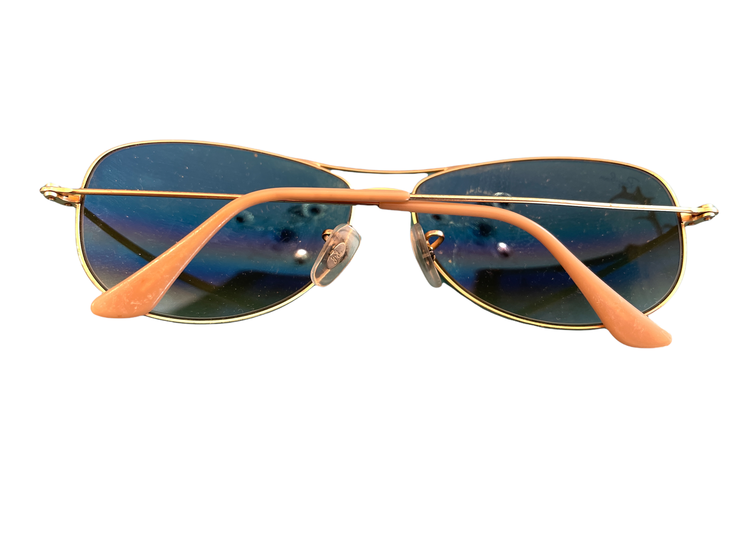 Lost property Vintage Inspired Ray-Ban Gold Tone Aviator Style Sunglasses with Original Case