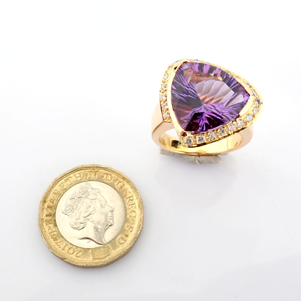 Natural Diamond 18K Rose/Pink Gold Ring