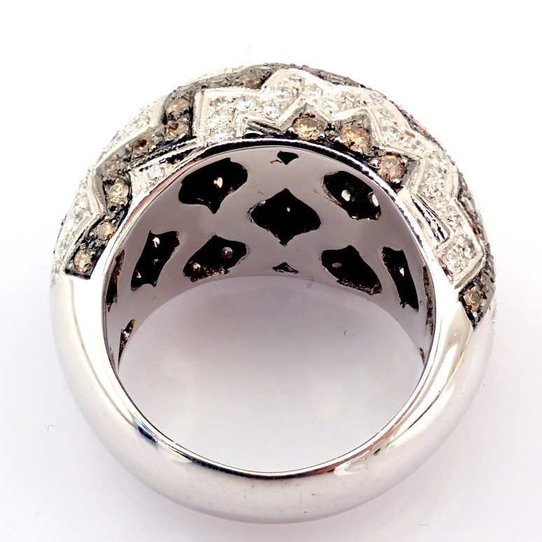 Natural Diamond 18K White Gold Ring