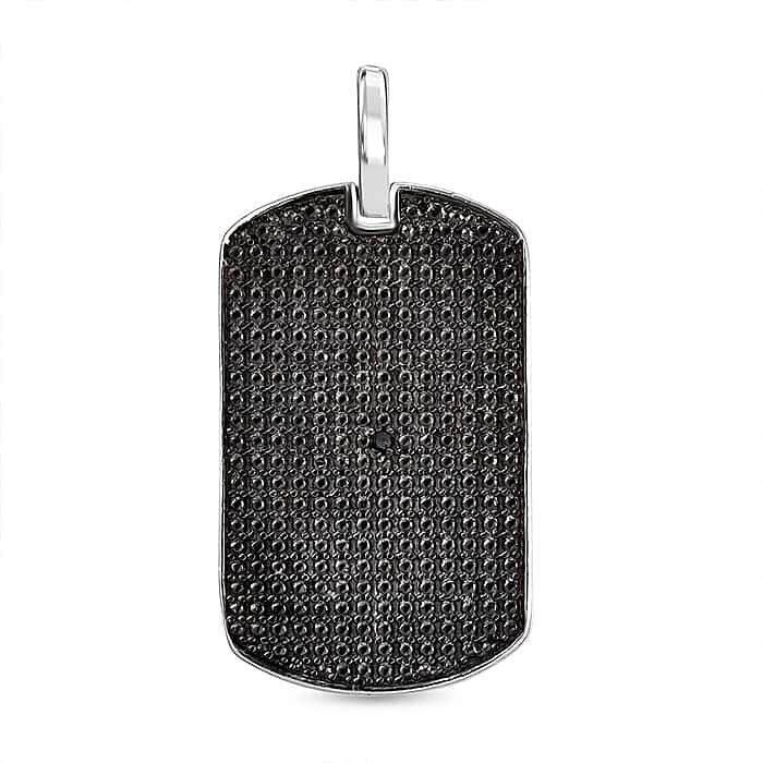 New! Black Diamond Tag Pendant