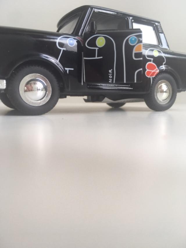 Thierry Noir (b.1958) Black ‘Heads’ Berlin Trabant Car In Colours By Thierry Noir, 1994, Sold Out