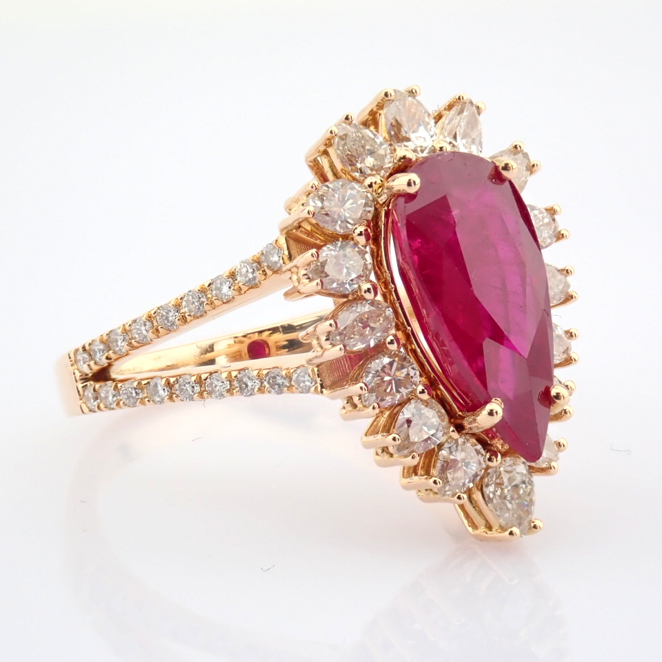 Natural Diamond 18K Rose/Pink Gold Ring