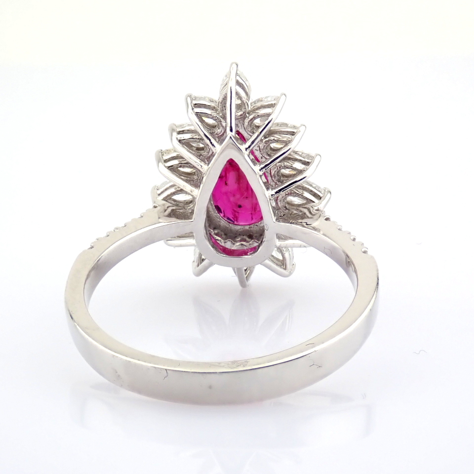 Natural Diamond 18K White Gold Ring