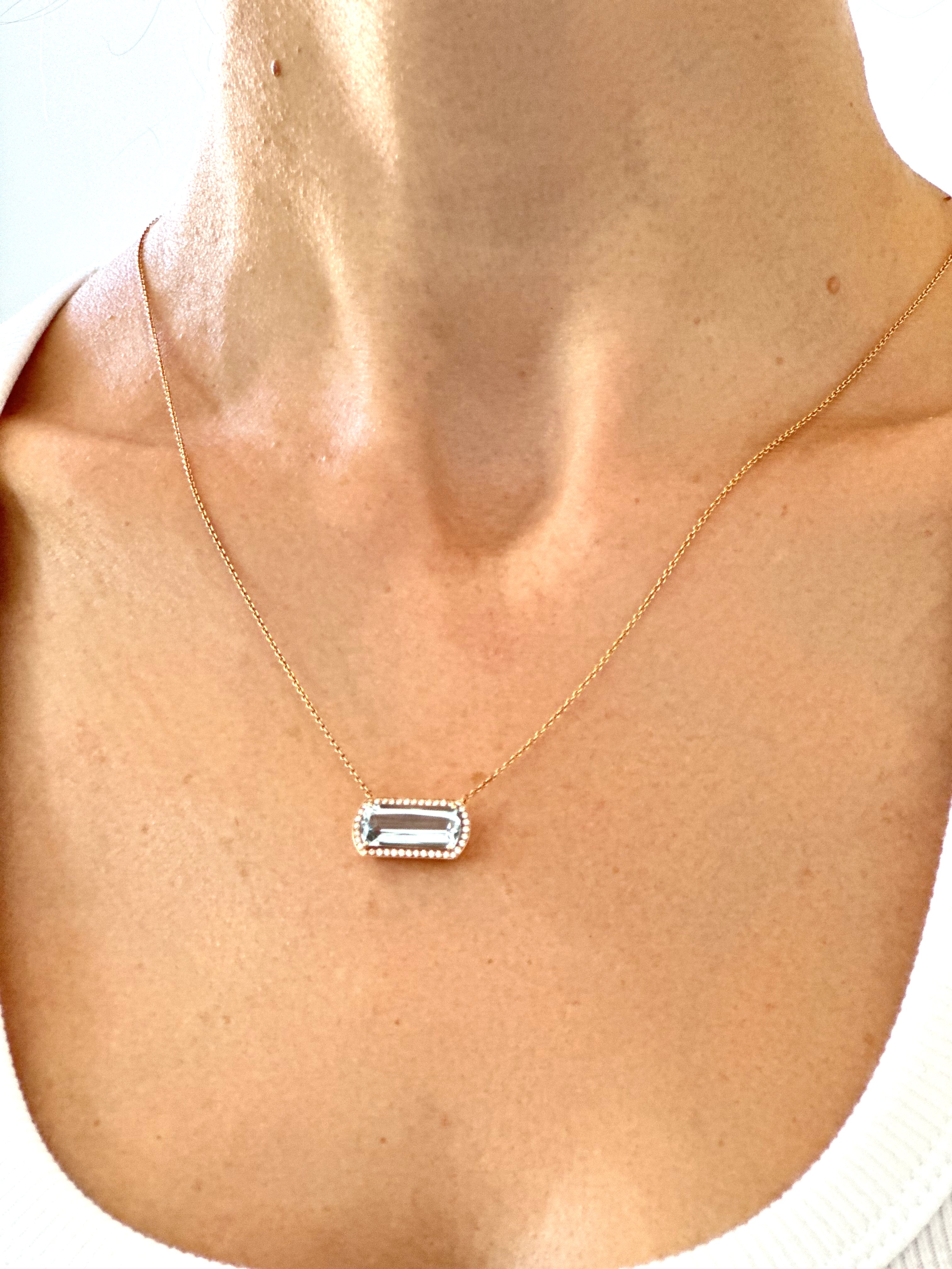 Natural Diamond 14K Rose/Pink Gold Necklace