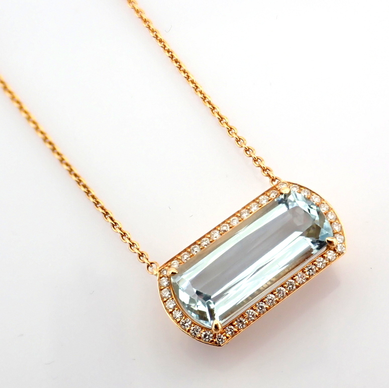 Natural Diamond 14K Rose/Pink Gold Necklace