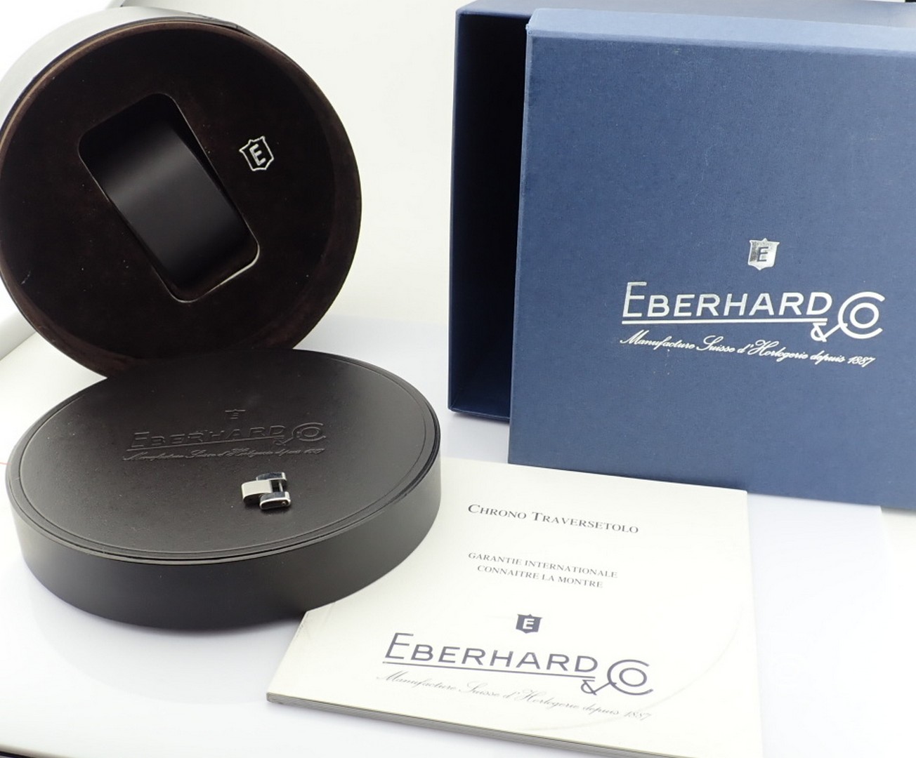 Eberhard & Co. / Traversetolo Chronograph Automatic  - Gentlmen's Steel Wrist Watch