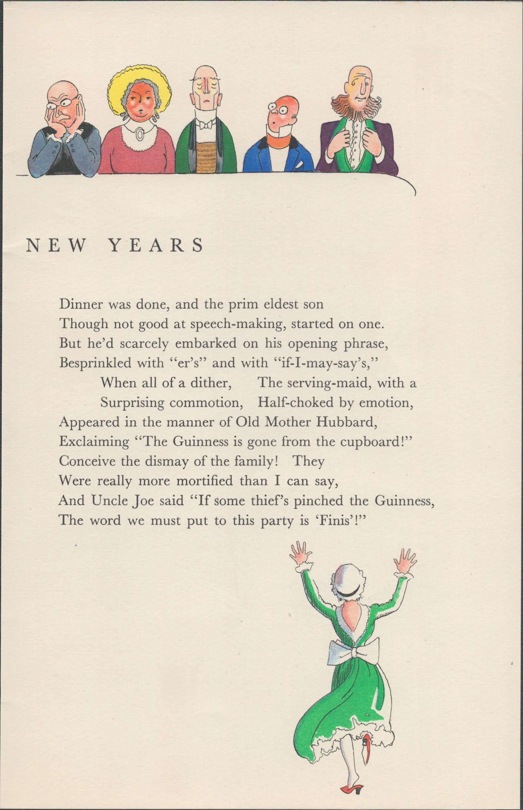 Double Sided Guinness Print 1934 "Raise A Pint Of GuinnessA Genuine Double Sided Lithographed Colour