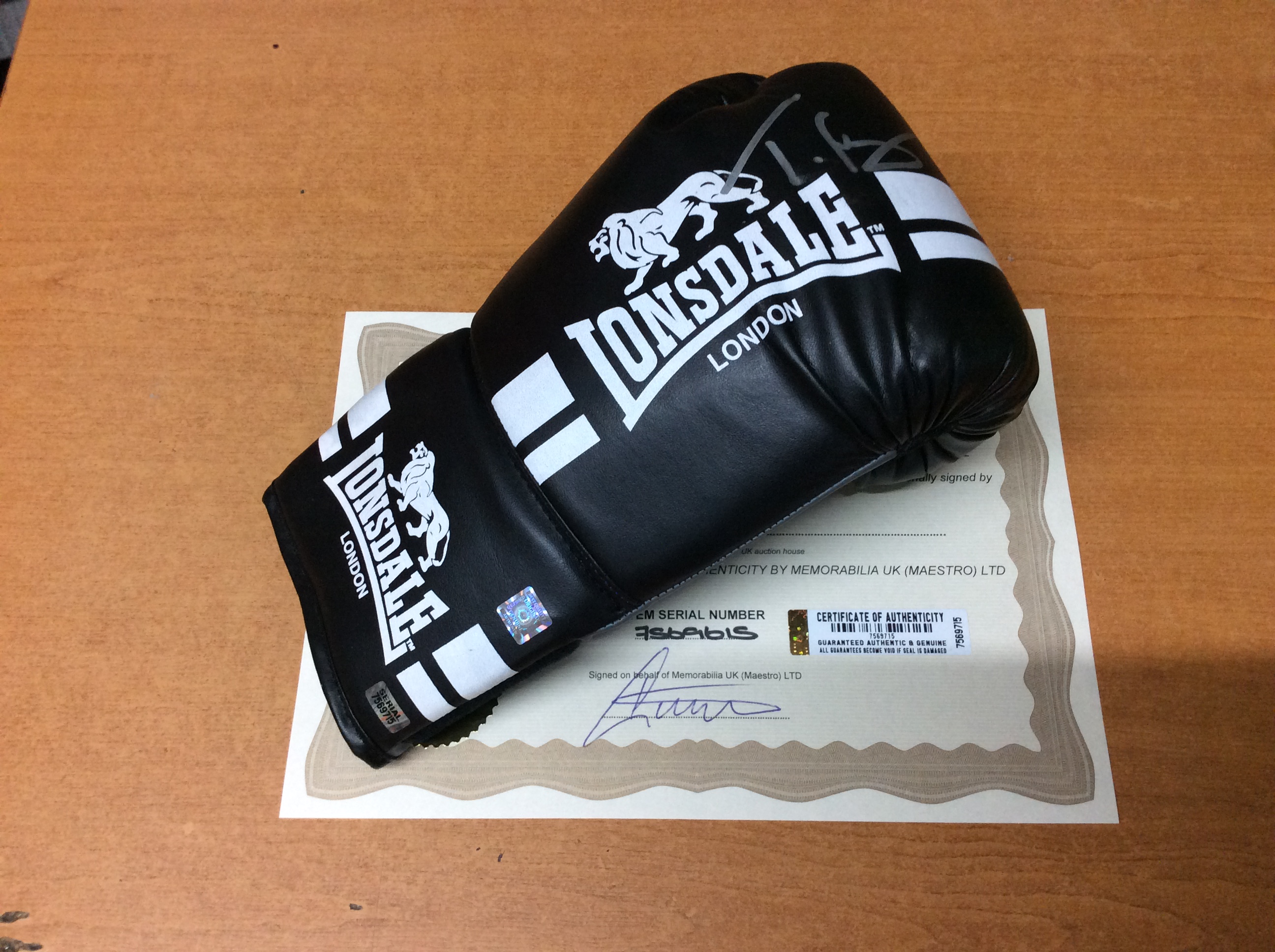 Tyson Fury Signed Boxing Glove