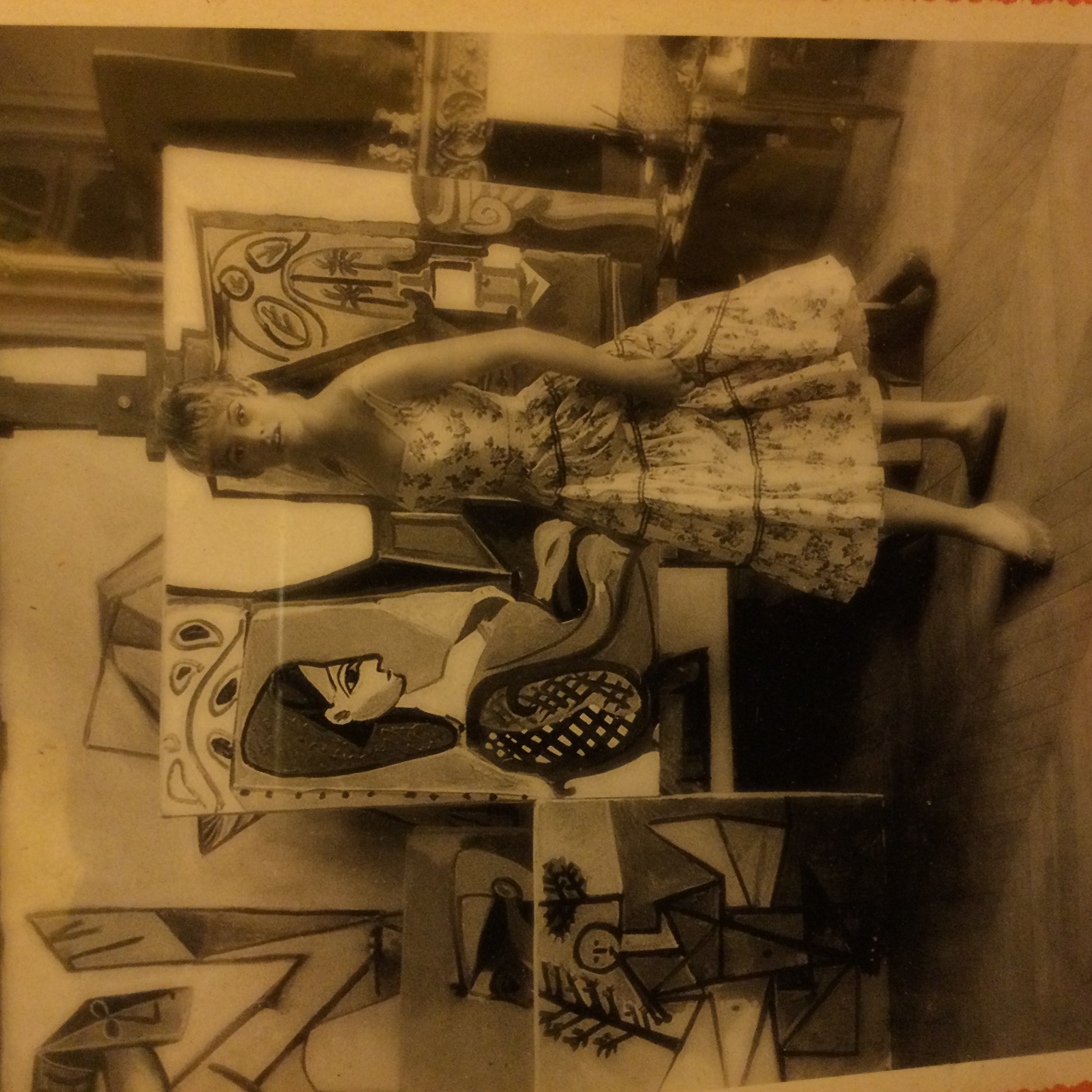 A rare photograph by Jerome Brierre “ BRIDGET BARDOT chez PABLO PICASSO” 1956
