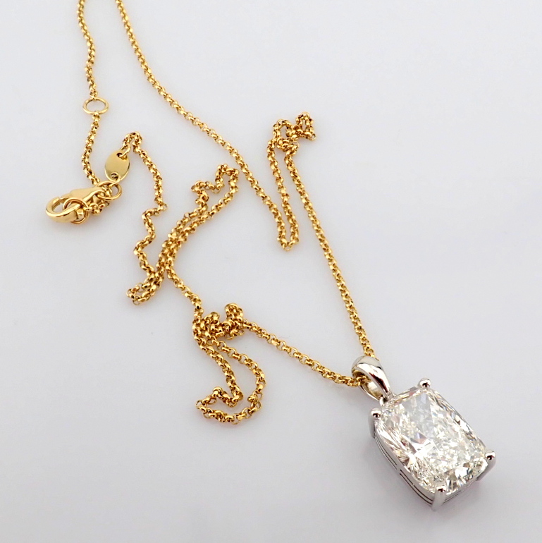 Cushion Cut Lab-Grown Diamond Necklace - 4.81 Total Carat (IGI Certified)