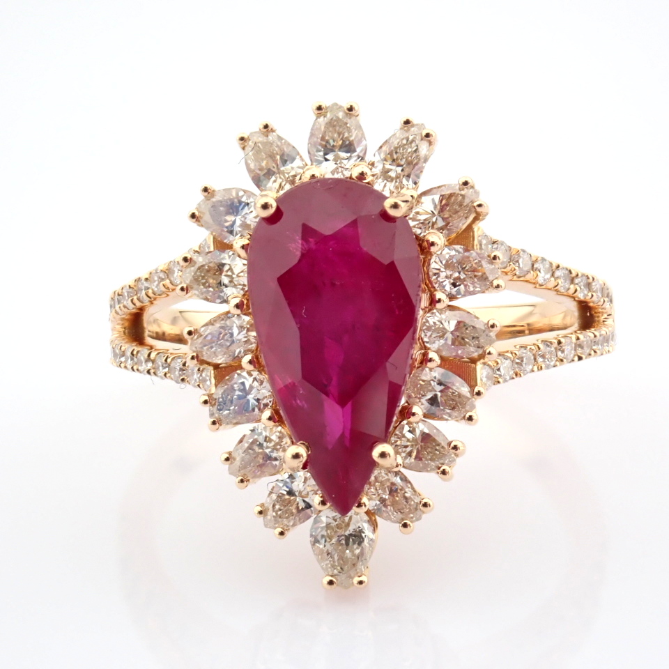Natural Diamond 18K Rose/Pink Gold Ring