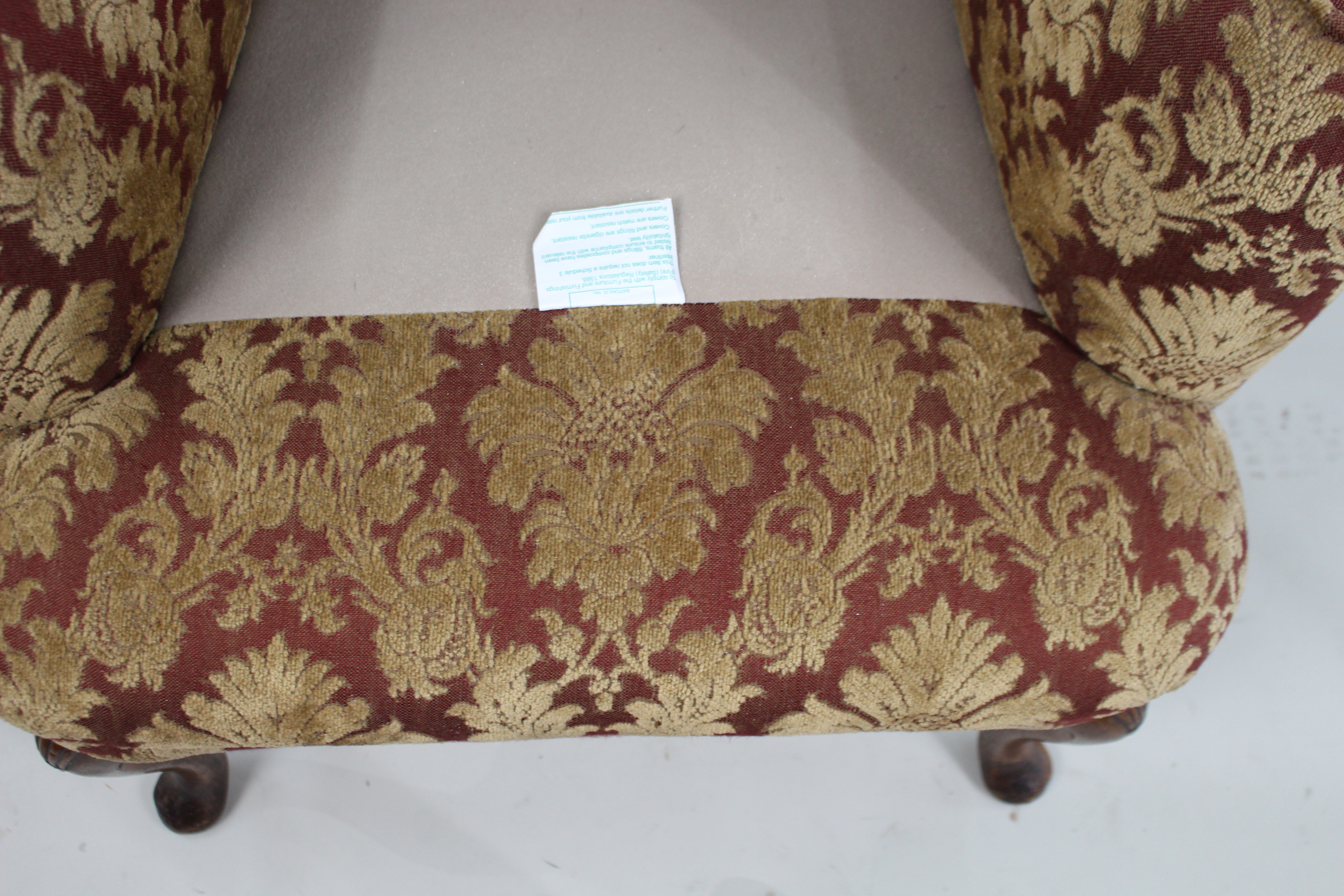 Vintage Upholstered Wingback Armchair