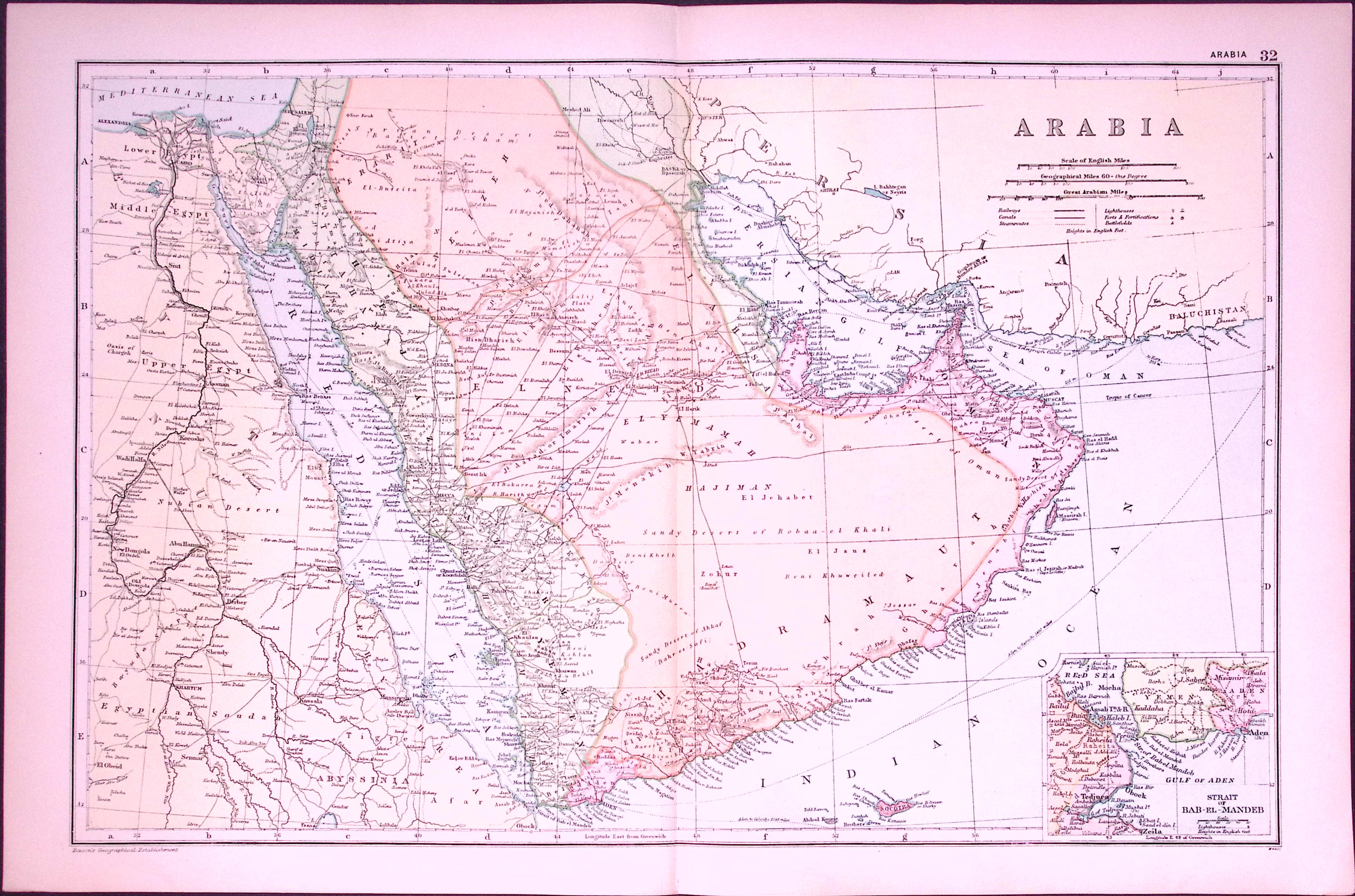Persia Afghanistan 120-Year-Old Large Antique Map by G.W. Bacon-33