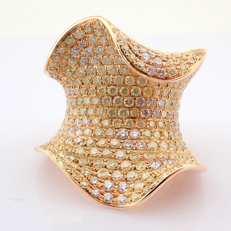 Natural Diamond 18K Rose/Pink Gold Ring