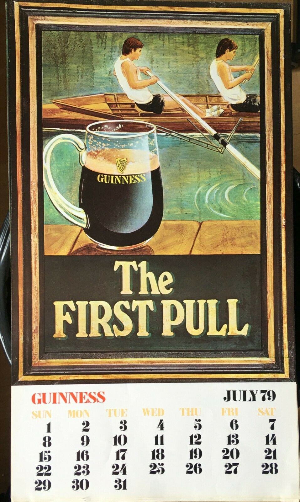 5 Vintage Original Months Guinness Calendars 1971-1981 Set 8Collection Of 5 Vintage Single
