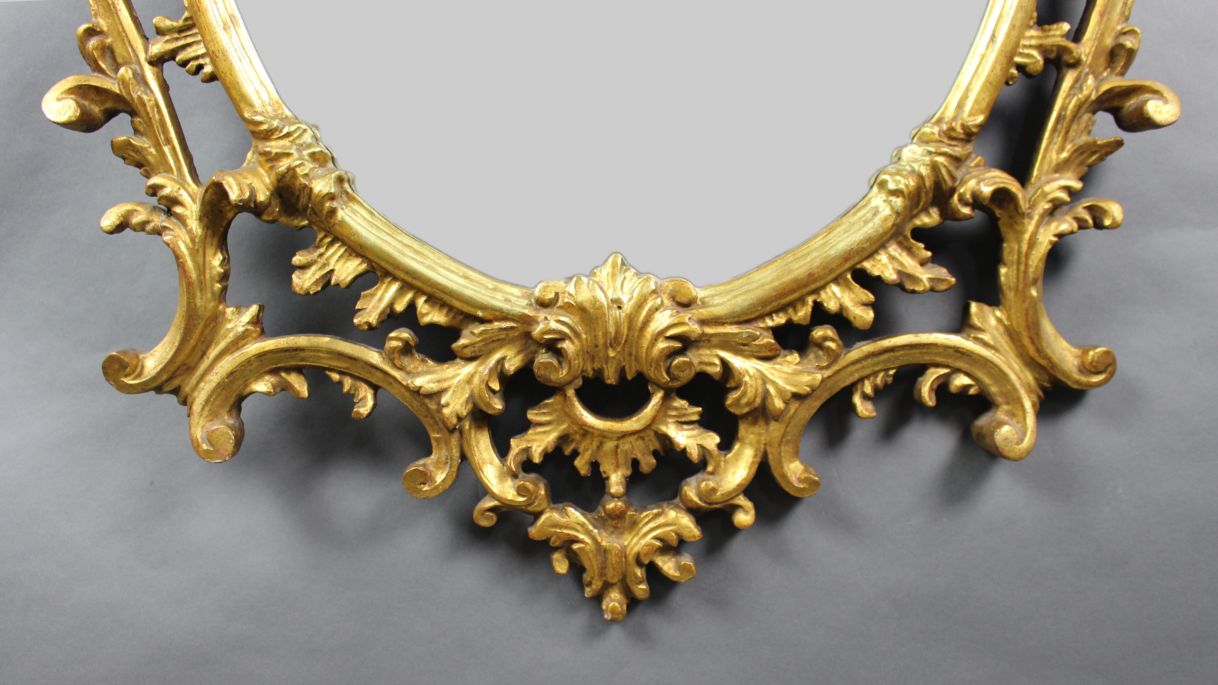 Florentine Giltwood Rococo Revival Wall Mirror, Italy, Mid-20th Century