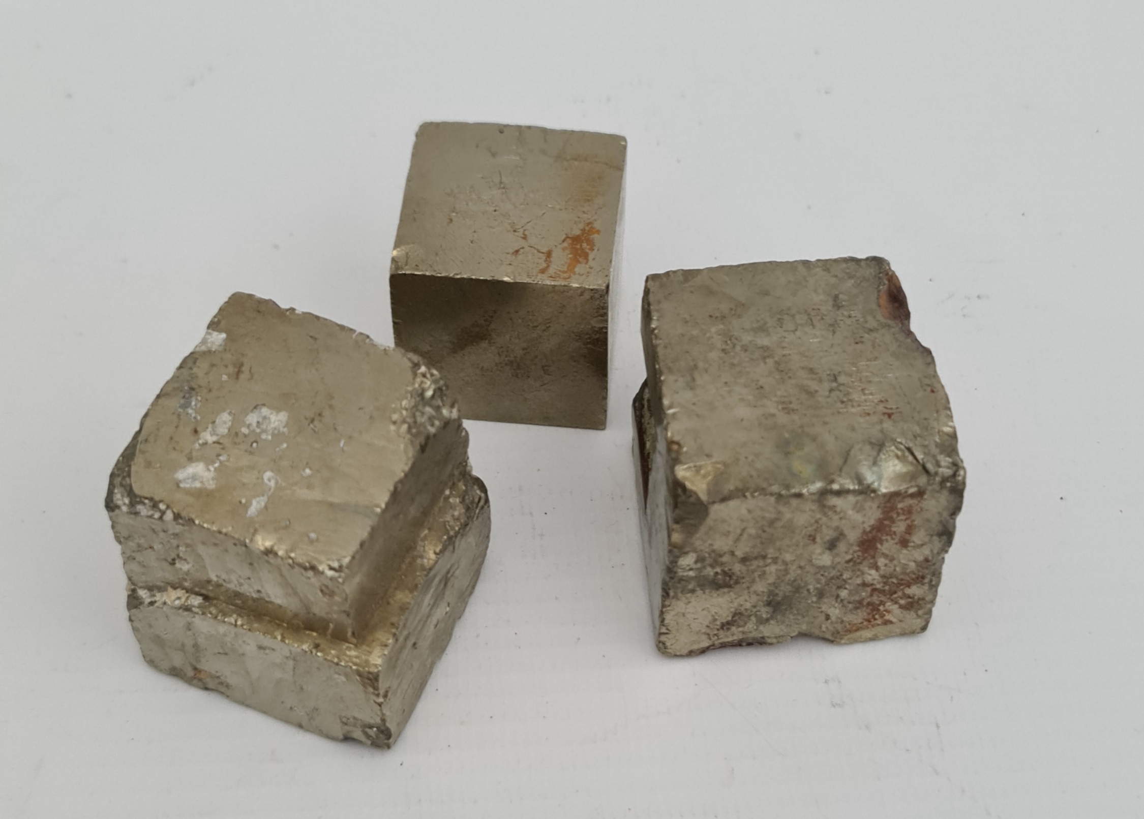 Collectable Rocks and Minerals 3 x Pyrite Cubes