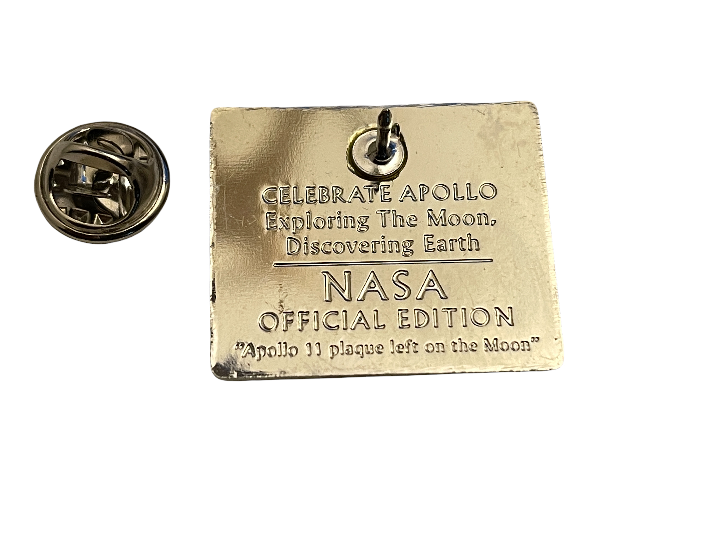 Staff Issue Apollo 11 Lunar Plaque Left on The Moon - Lapel Pin