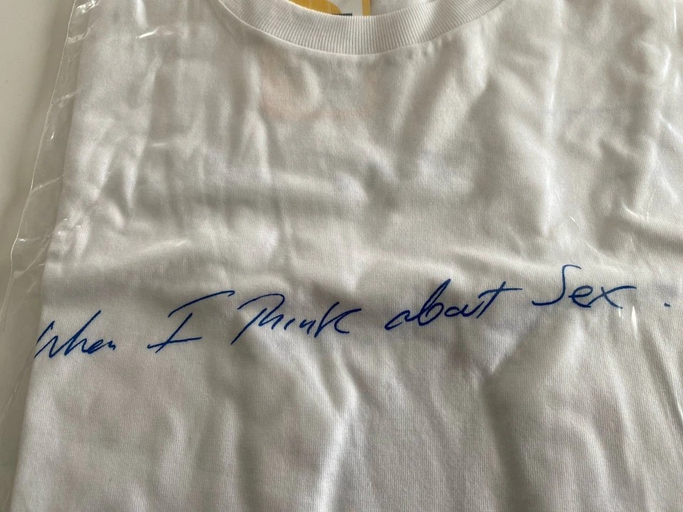 Tracy Emin (b1963)‘When I Think About Sex’ White Cube Exhibition T-Shirt and Catalogue, Signed, 2005