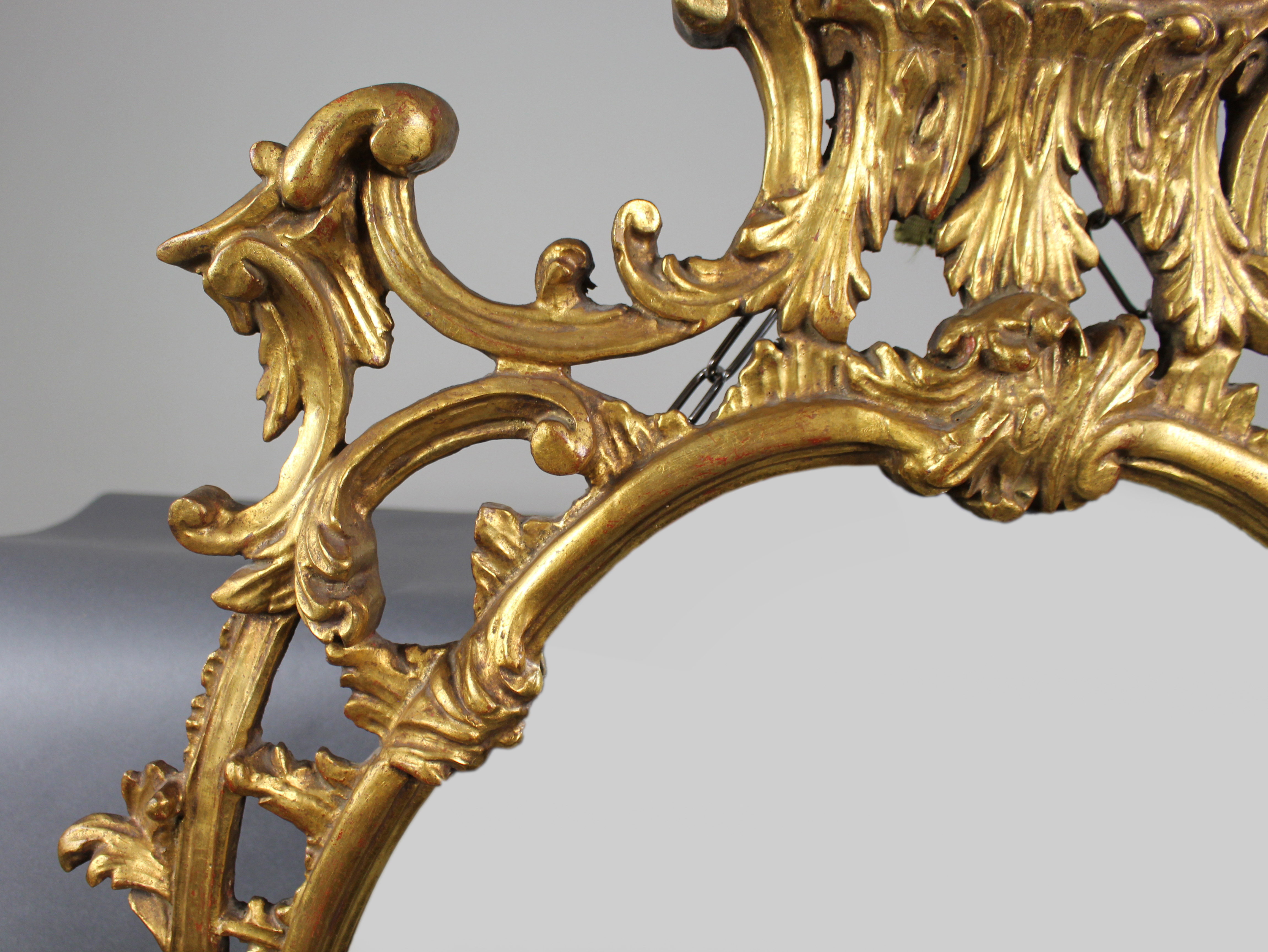 Florentine Giltwood Rococo Revival Wall Mirror, Italy, Mid-20th Century