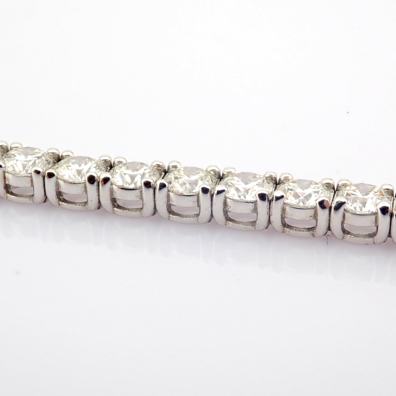 Natural Diamond 14 White Gold Bracelet