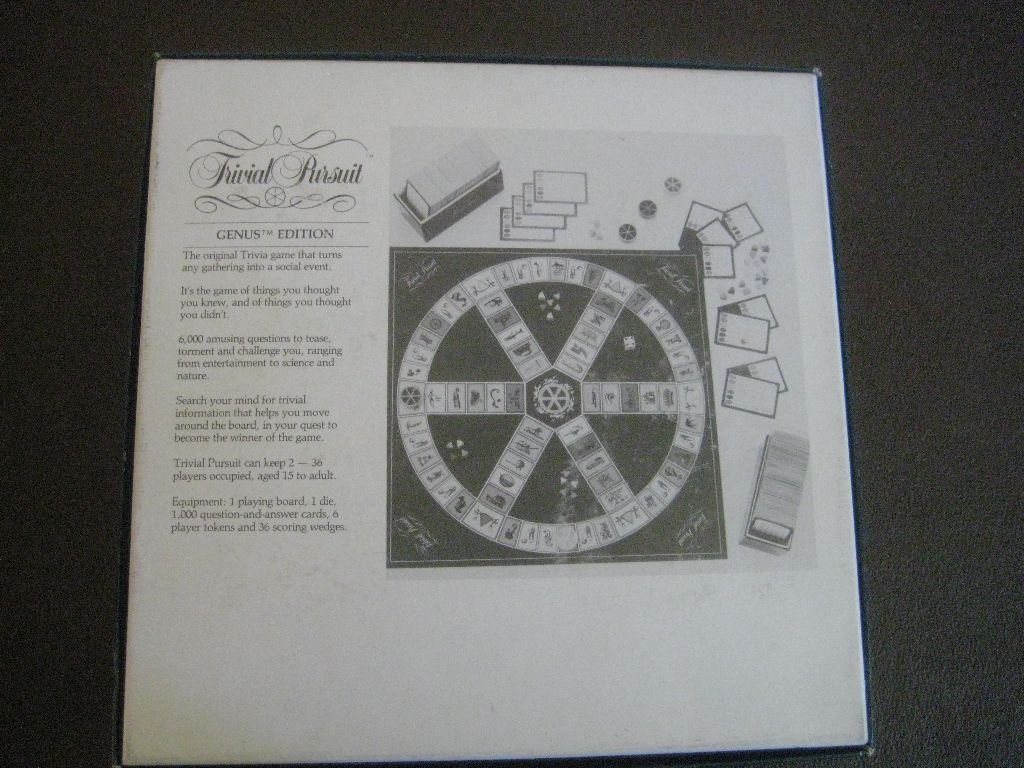 Trivial Pursuit Master Game-Genus Edition Board Game