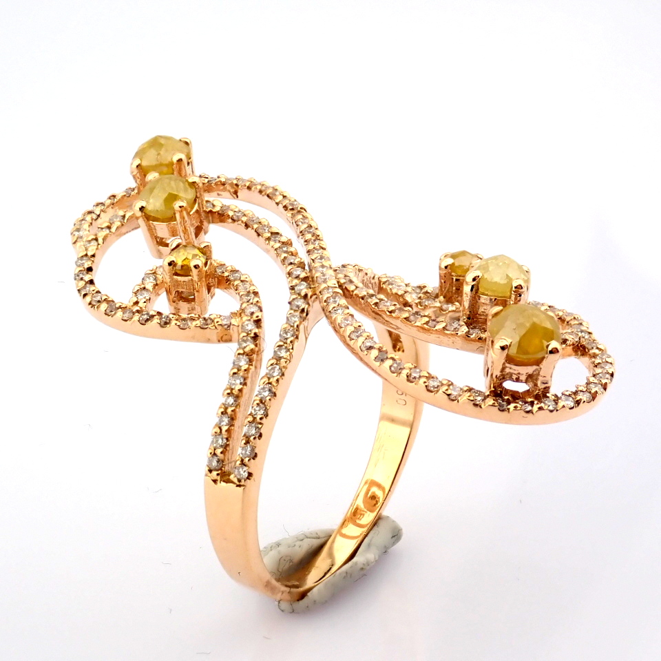 Natural Diamond 18K Rose/Pink Gold Ring