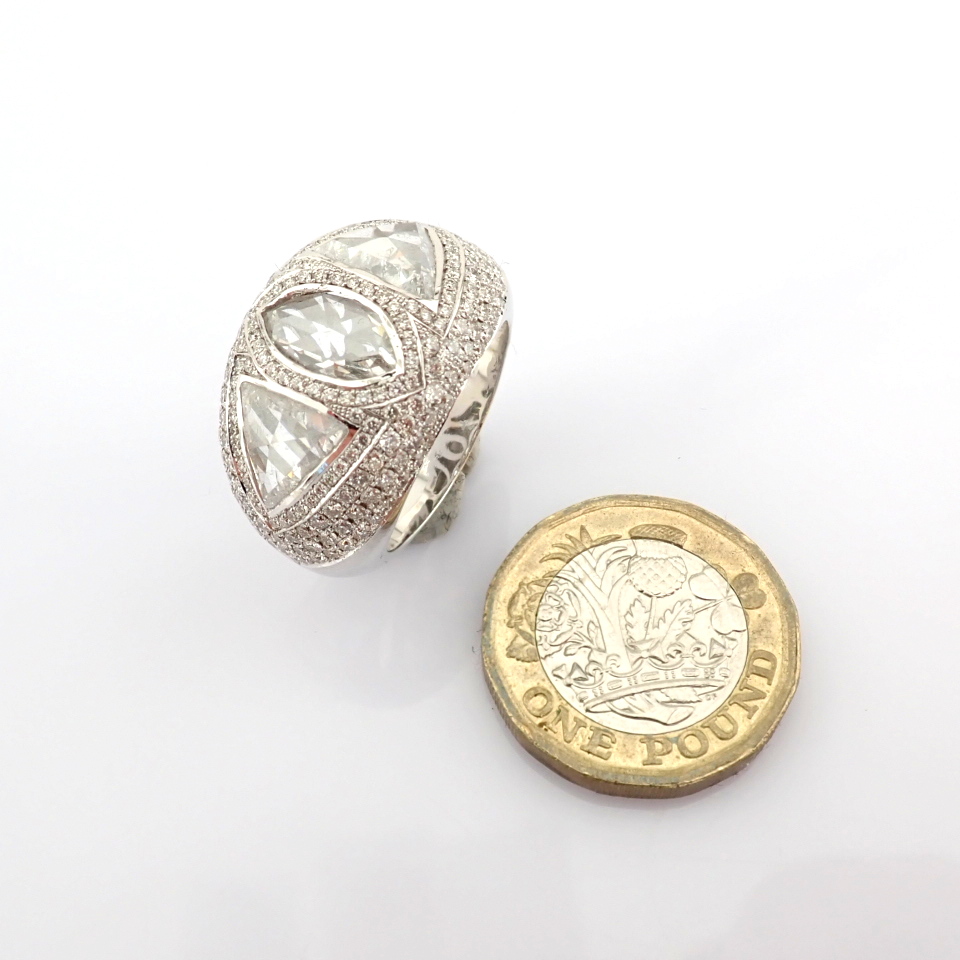 Natural Diamond 18K White Gold Ring