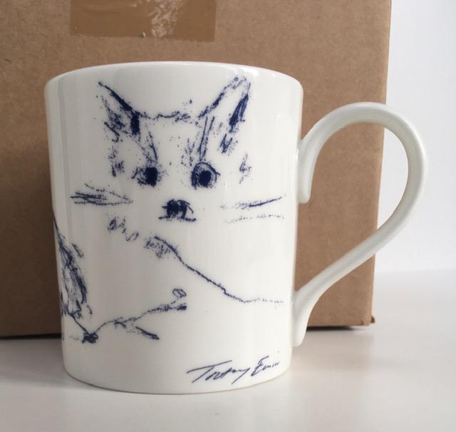 Tracey Emin (b 1963) ‘Docket and his Bird Collection’ Porcelain Coffee Mug, Emin International, 2008