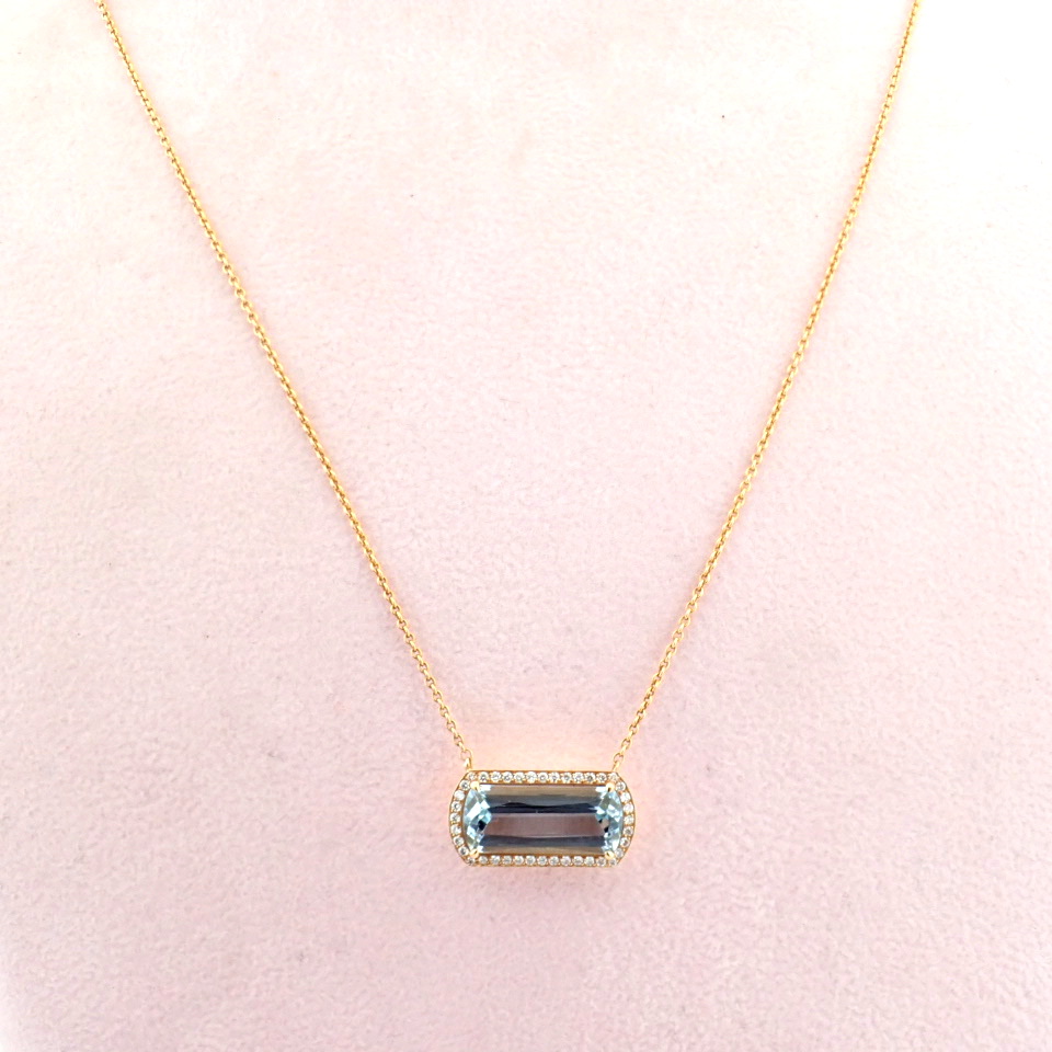 Natural Diamond 14K Rose/Pink Gold Necklace