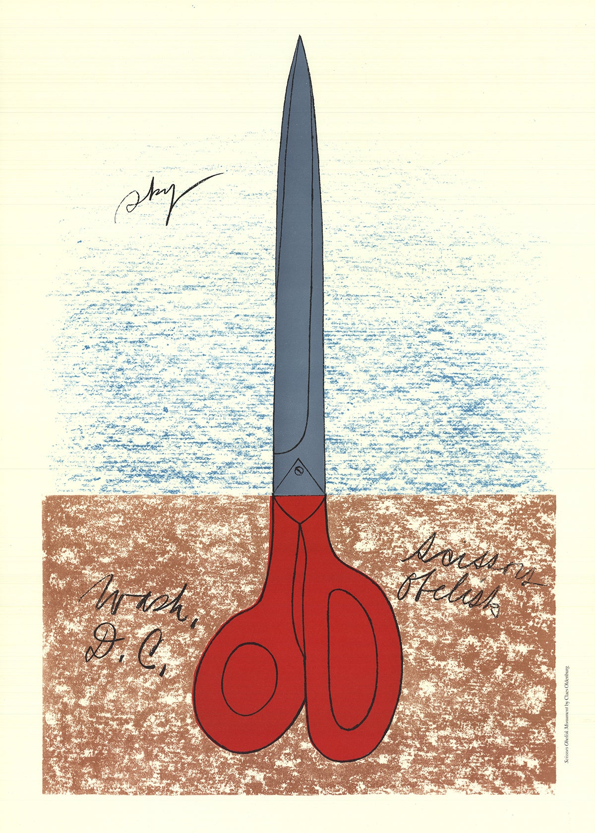 Claes Oldenburg 'Scissors As Monument' (No Text) 1968.
