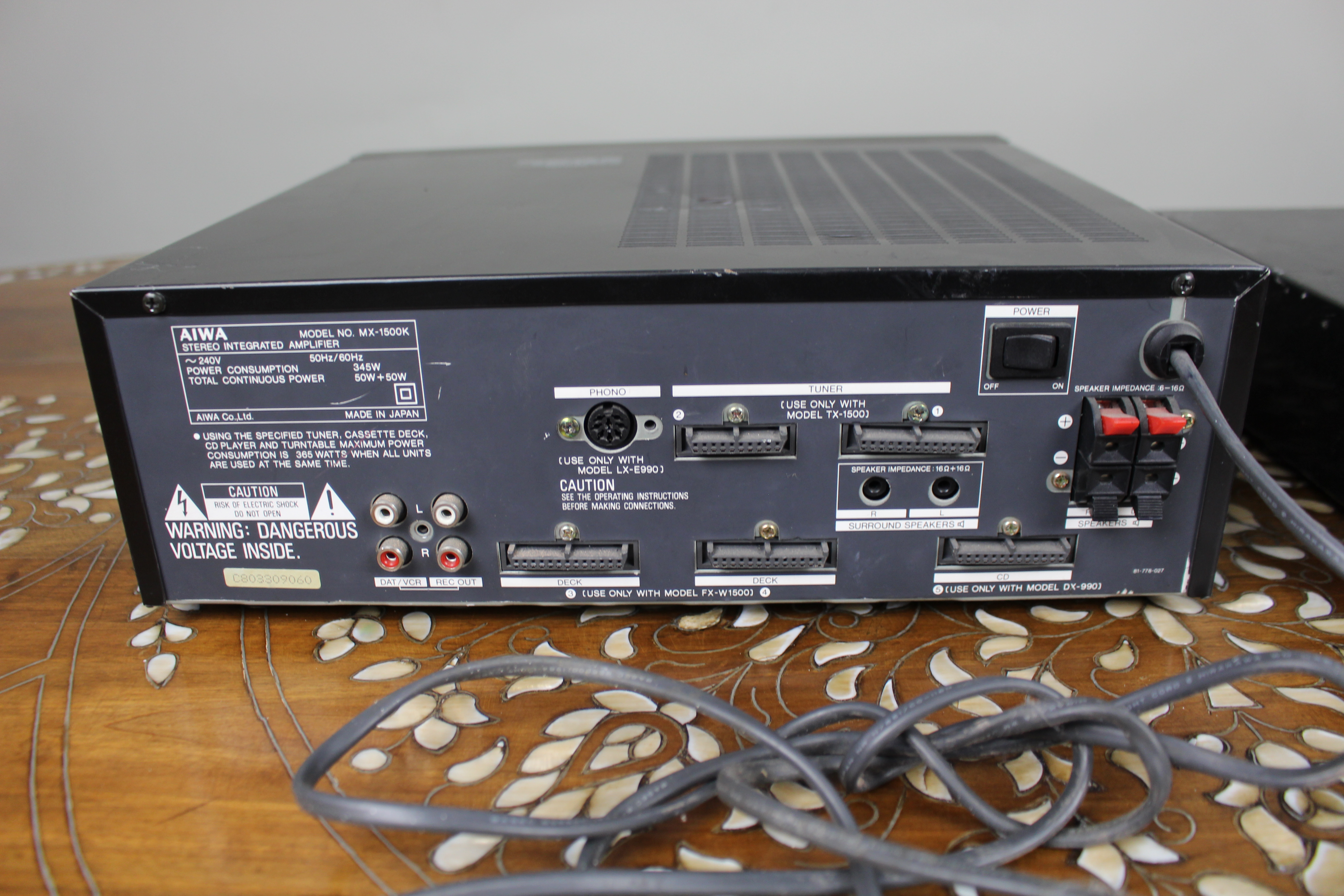 AIWA MX-1500K Amplifier & TX-1500K Quartz Digital Tuner – Vintage Japanese Hi-Fi