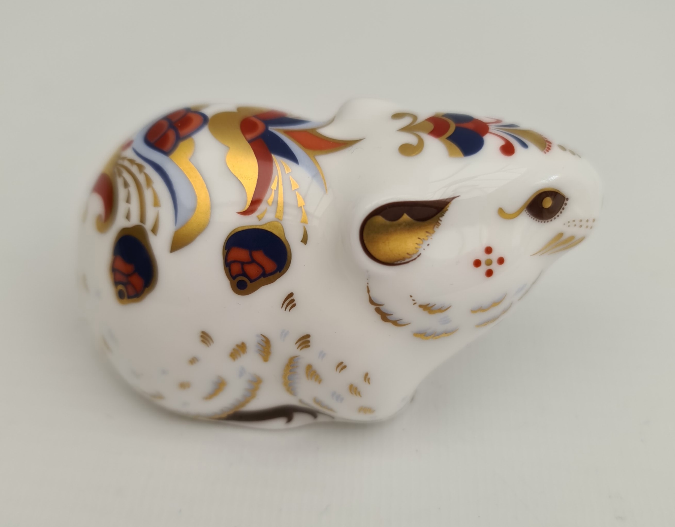 Royal Crown Derby Bank Vole Paperweight 2004 Gold Stopper